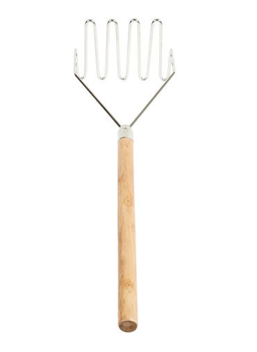 Presse-purée avec manche en bois 4x4x18po