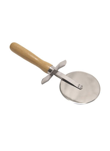 4in Wooden Handle Pizza Cutter