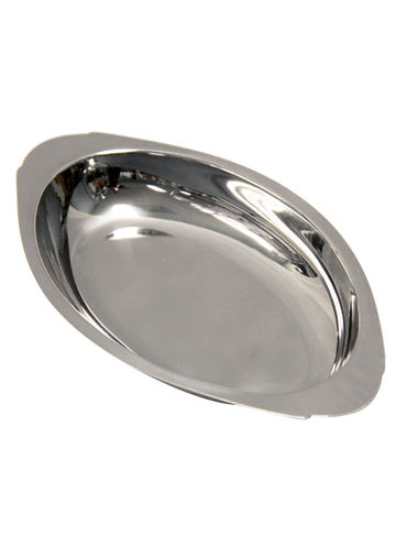 Plat à gratin ovale en inox 12oz