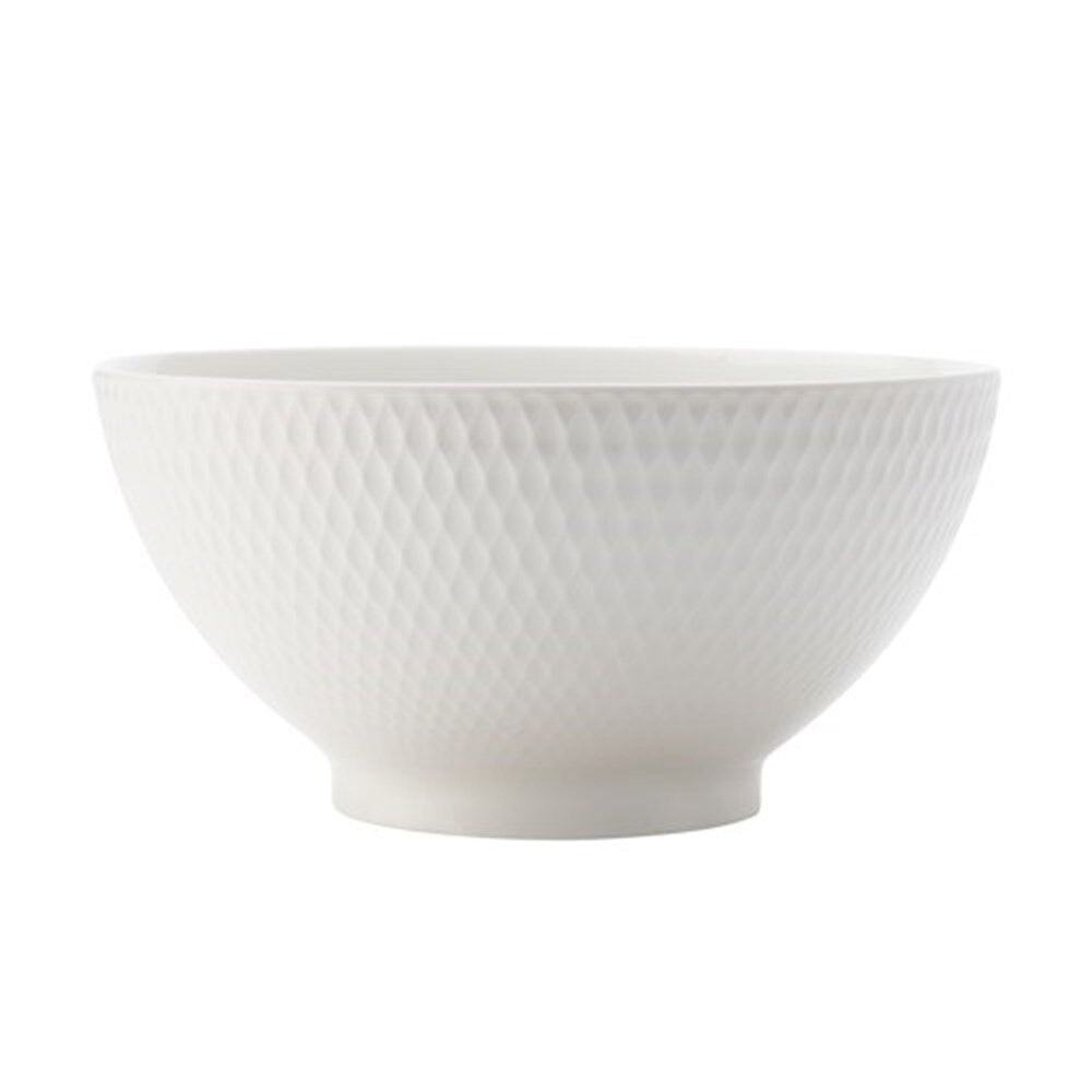 White bowl with pattern 18cm