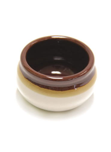 Petit pot en céramique Brun 1oz