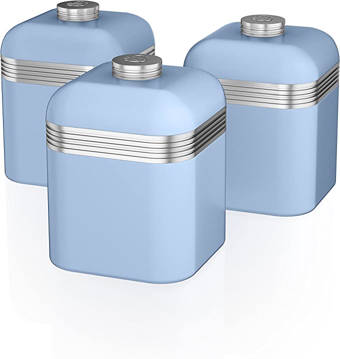 Ensemble de 3 contenants Bleu Swan Retro - Salton