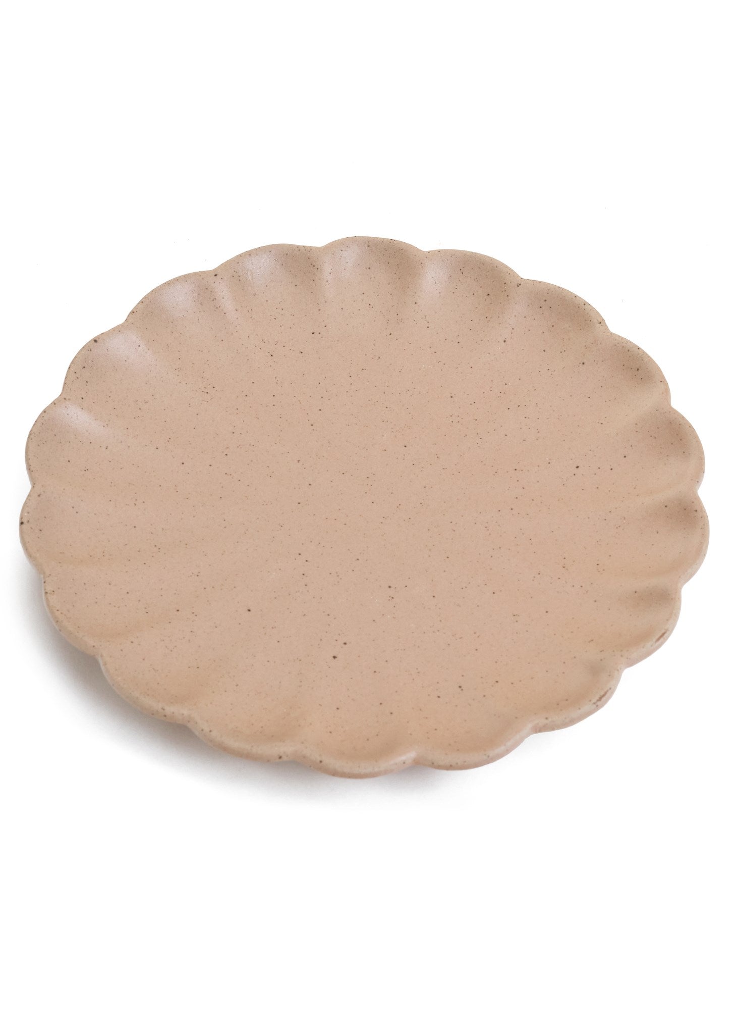 Taupe Flower Shaped Plate