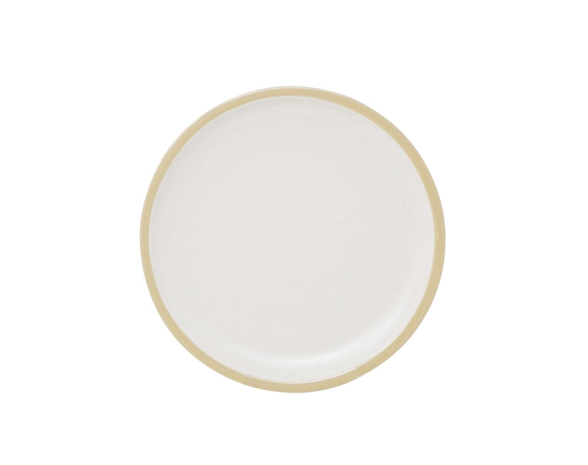 Cream beige ceramic plate 20.5cm