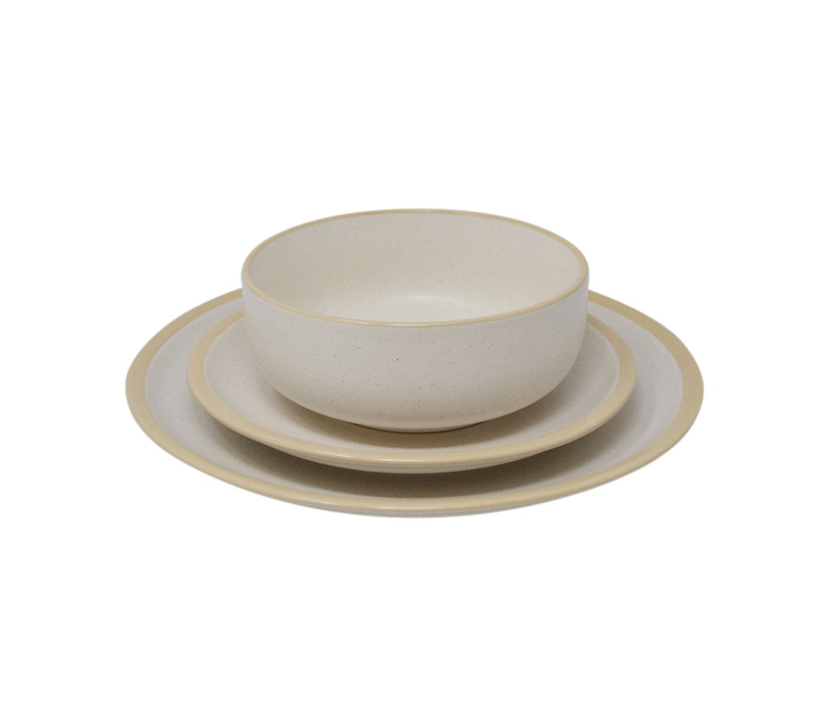 Cream beige ceramic plate 20.5cm