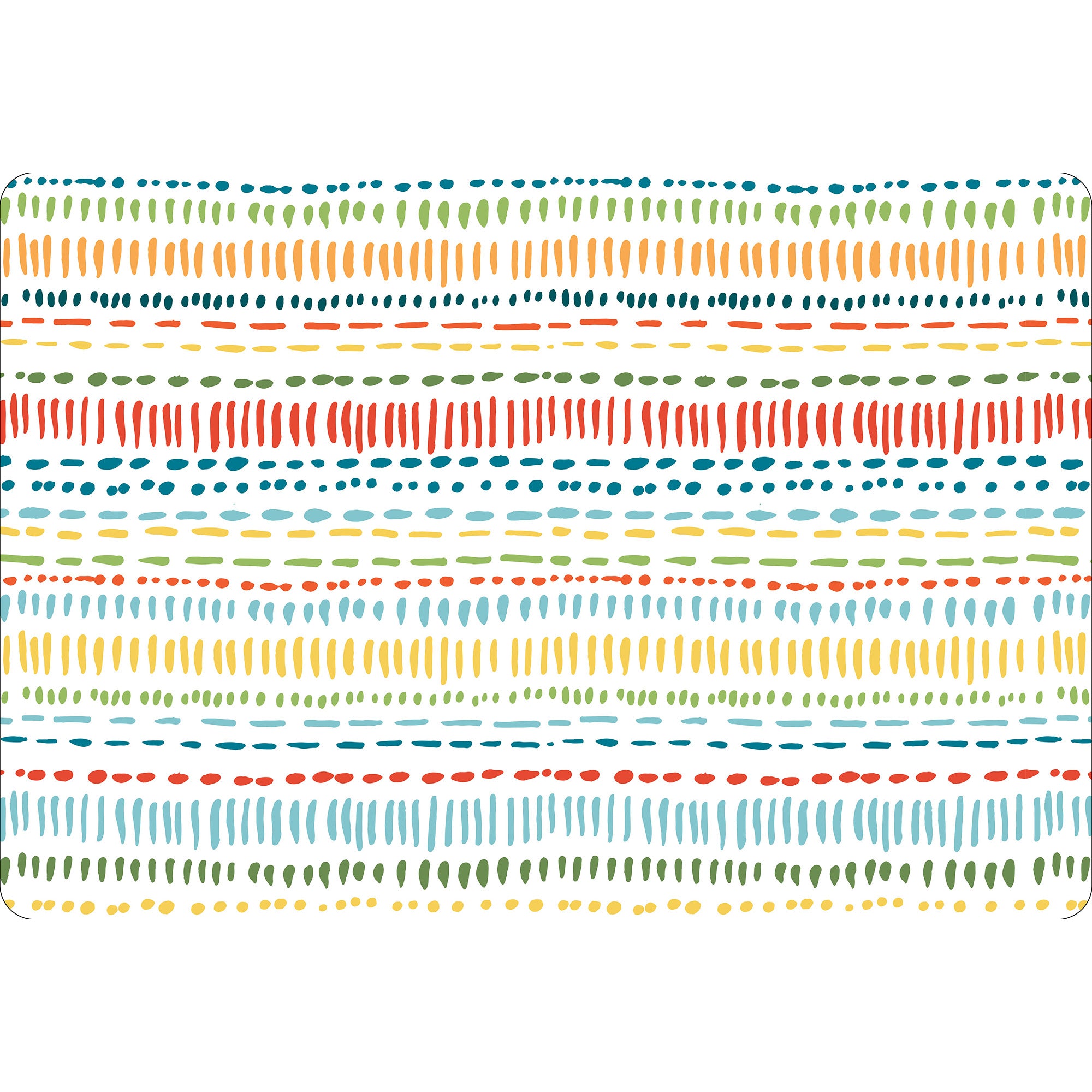 Napperon avec motif coloré