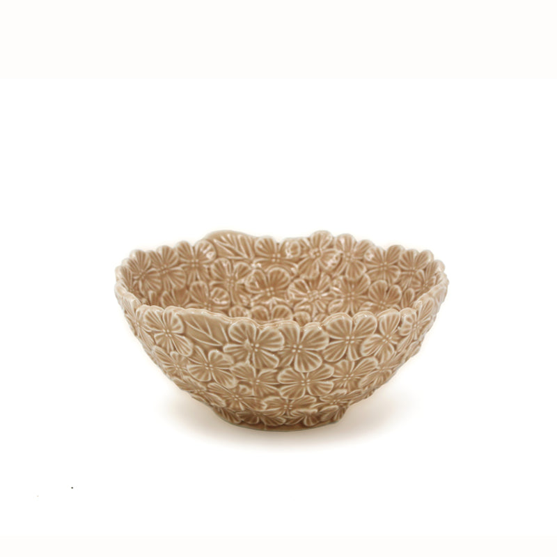 Small textured bouquet bowl 12 cm Taupe