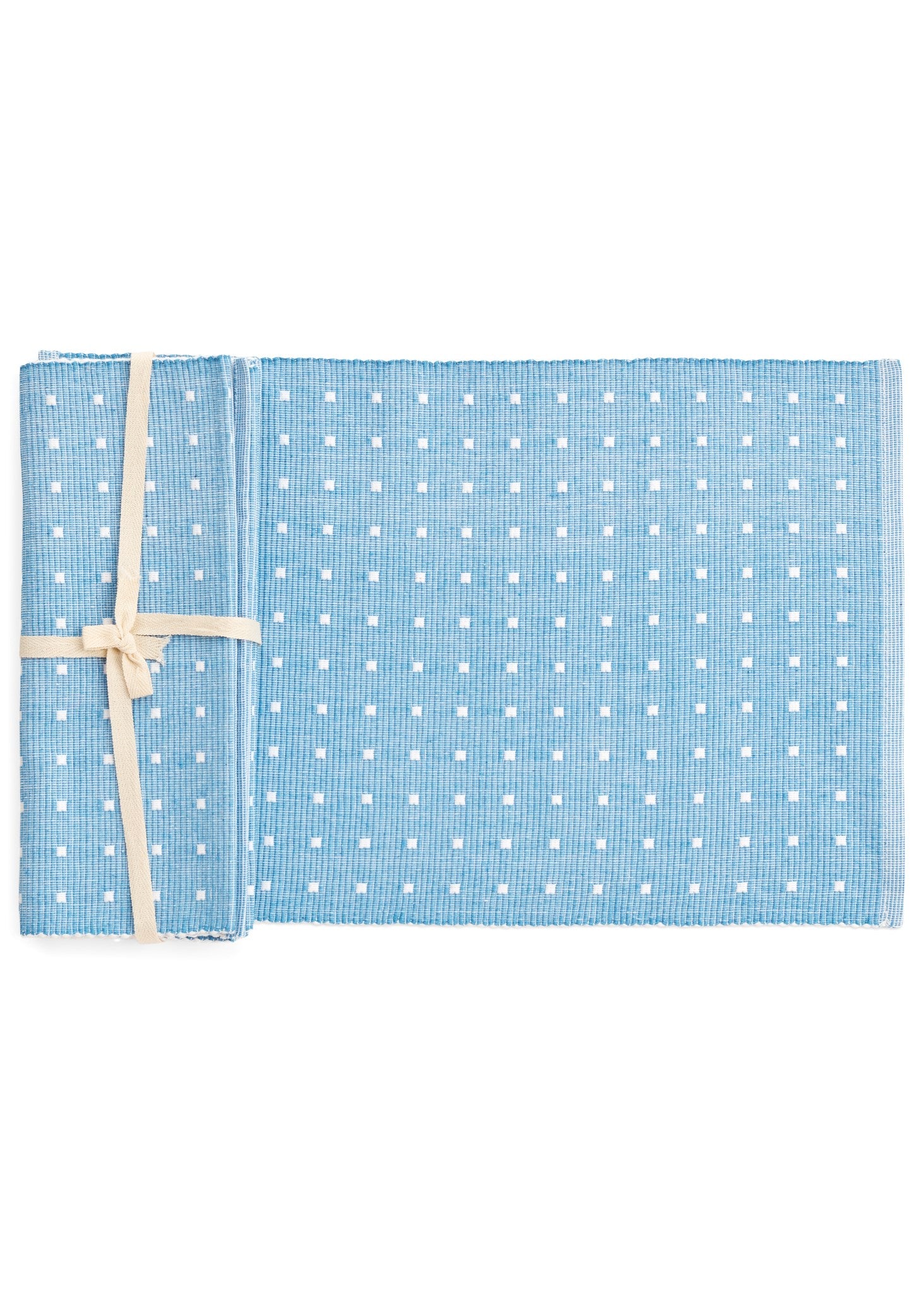 Ensemble de 4 napperons picotés Bleu