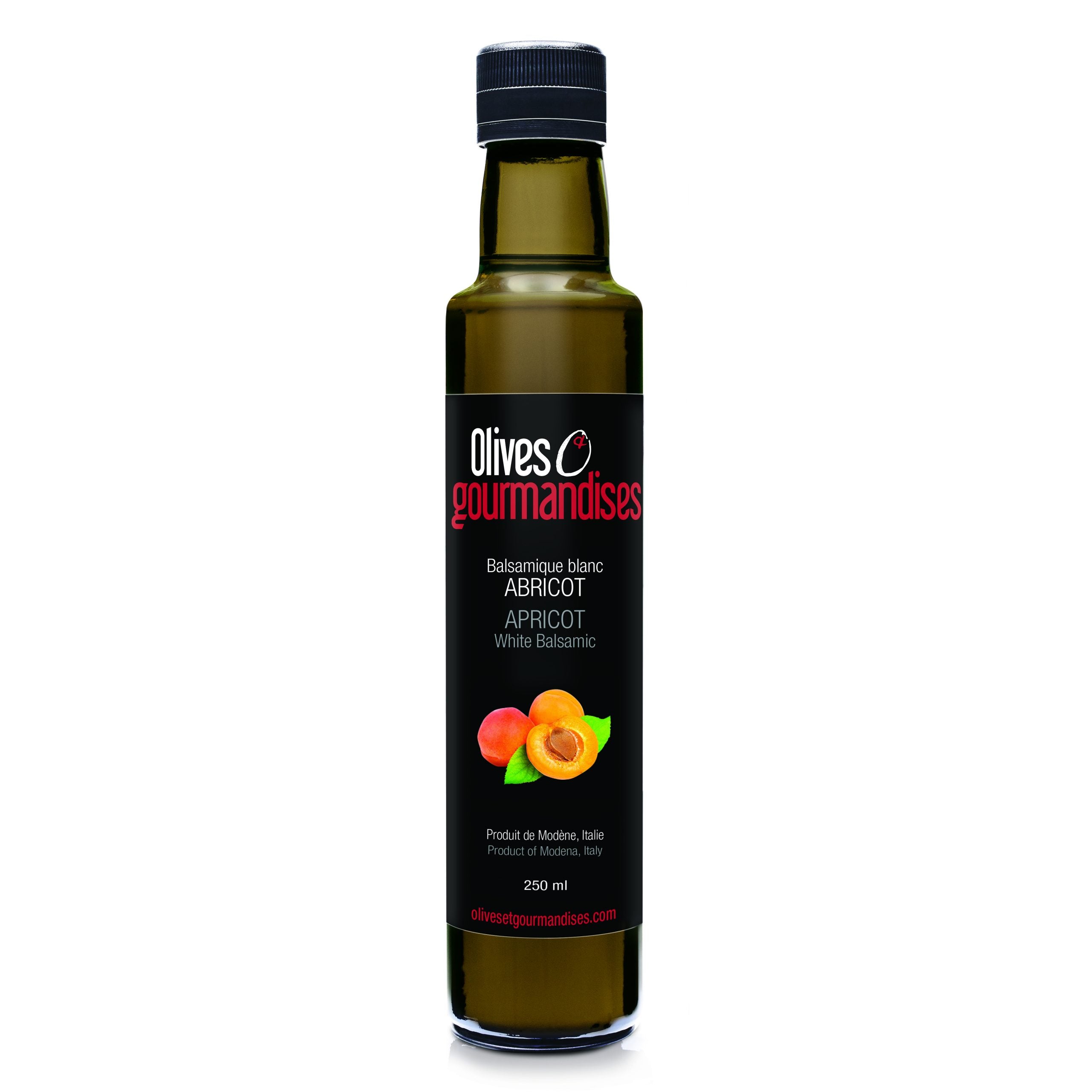 Vinaigre balsamique blanc abricot 250ml - Olives & Gourmandises