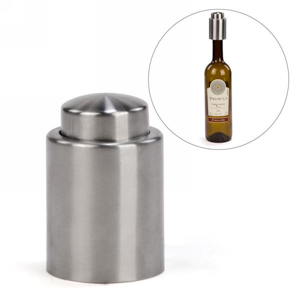 Bouchon 2 en 1 en métal pour le vin