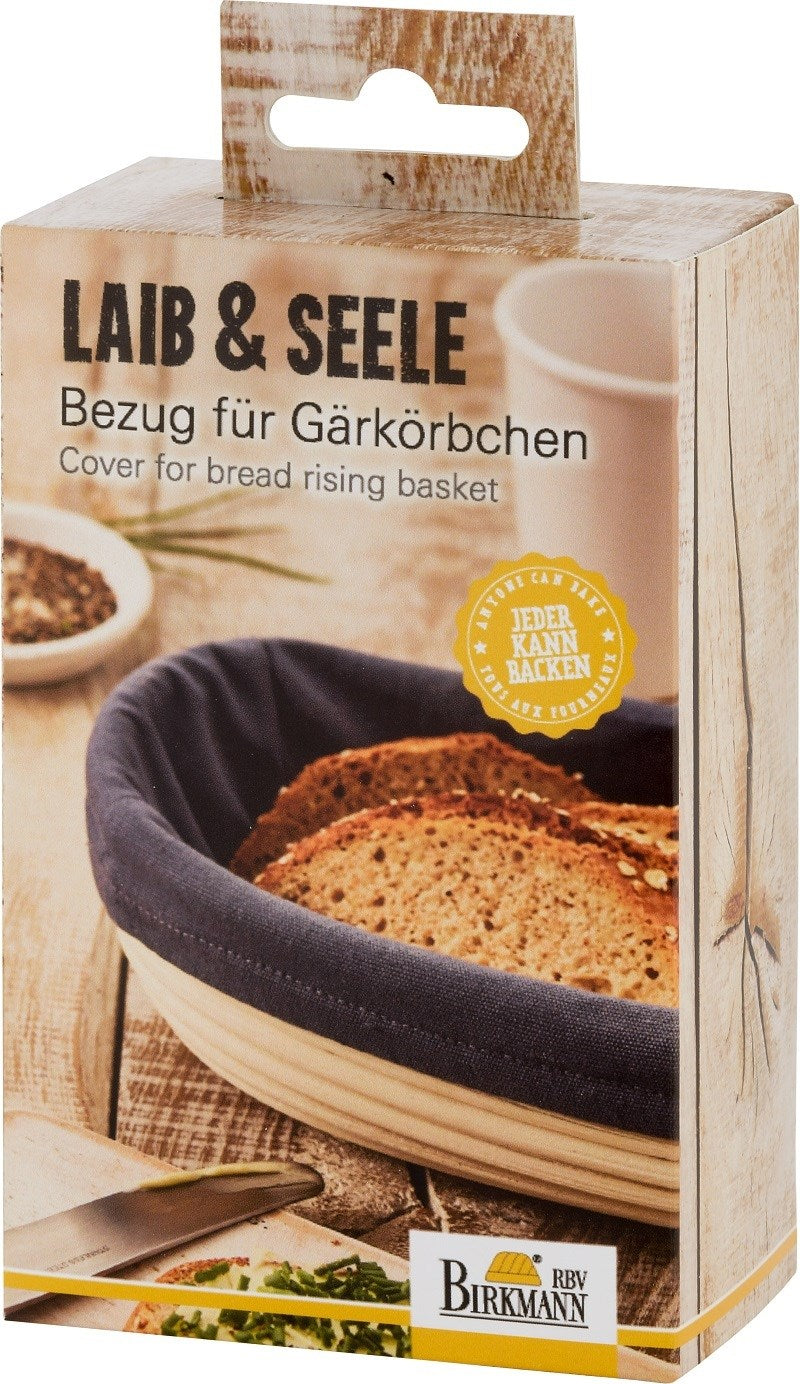 Housse en coton pour panier de fermentation 30.5x14cm gris foncé