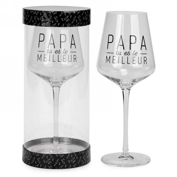 Coupe à vin "Papa tu es le meilleur"