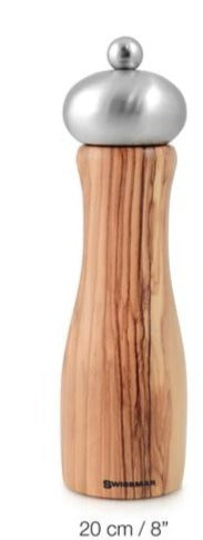 Moulin à poivre en bois d'olivier et inox 20cm - Swissmar