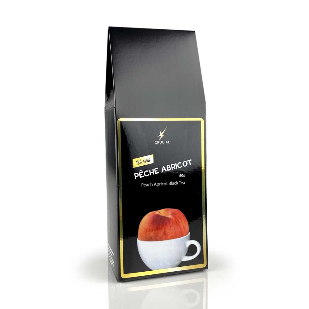 Thé noir pêche et abricot 60g - La maison du bleuet