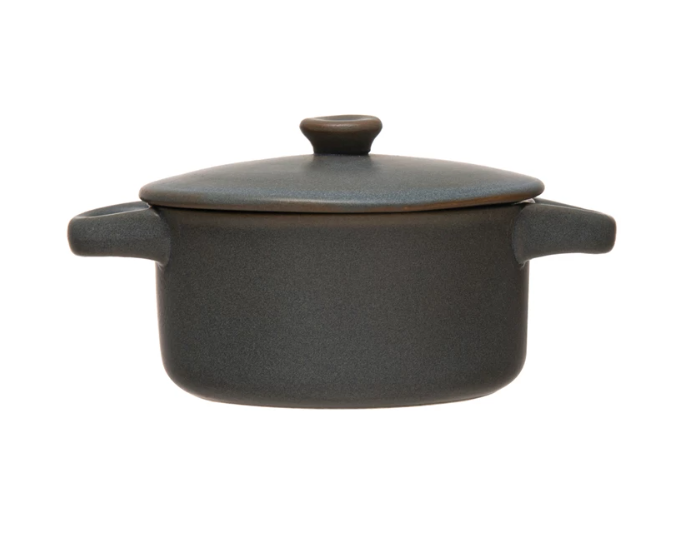Mini cocotte en grès avec couvercle