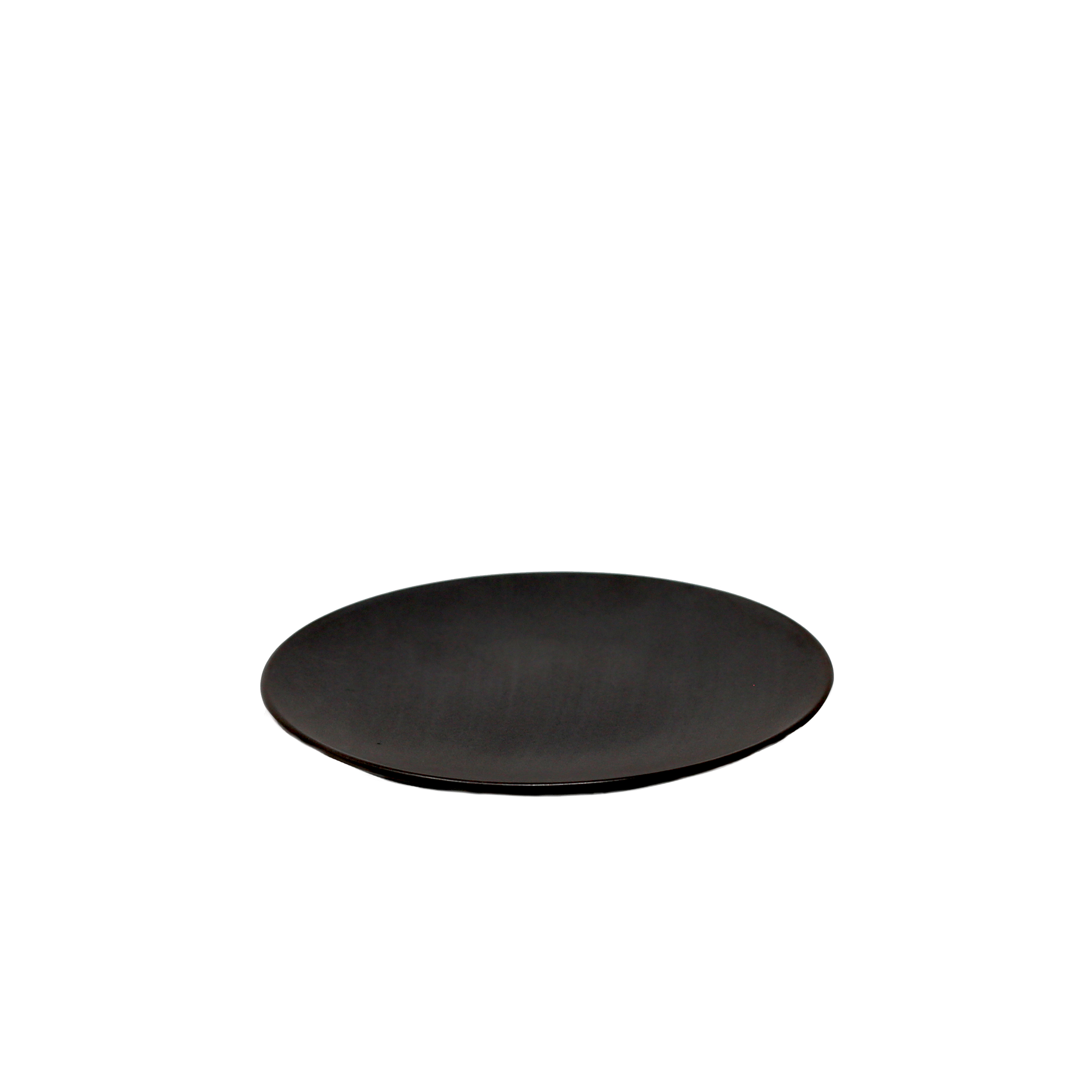 Matte black oval plate