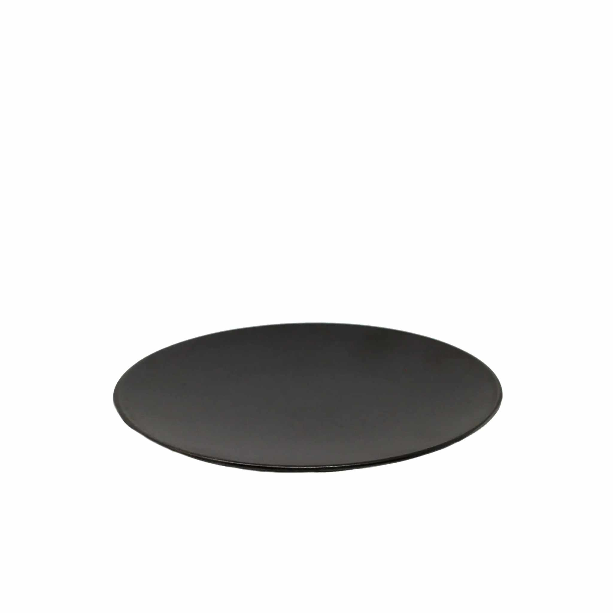 Assiette ovale Noir mat en fine porcelaine d'Égypte