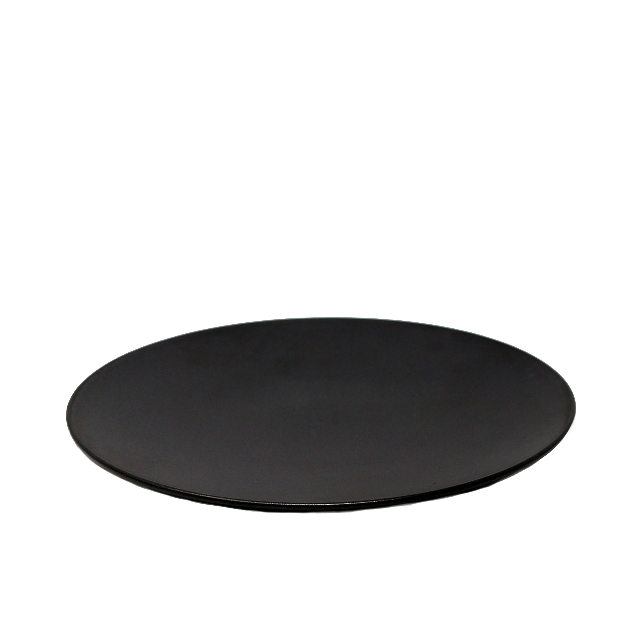 Matte black oval plate
