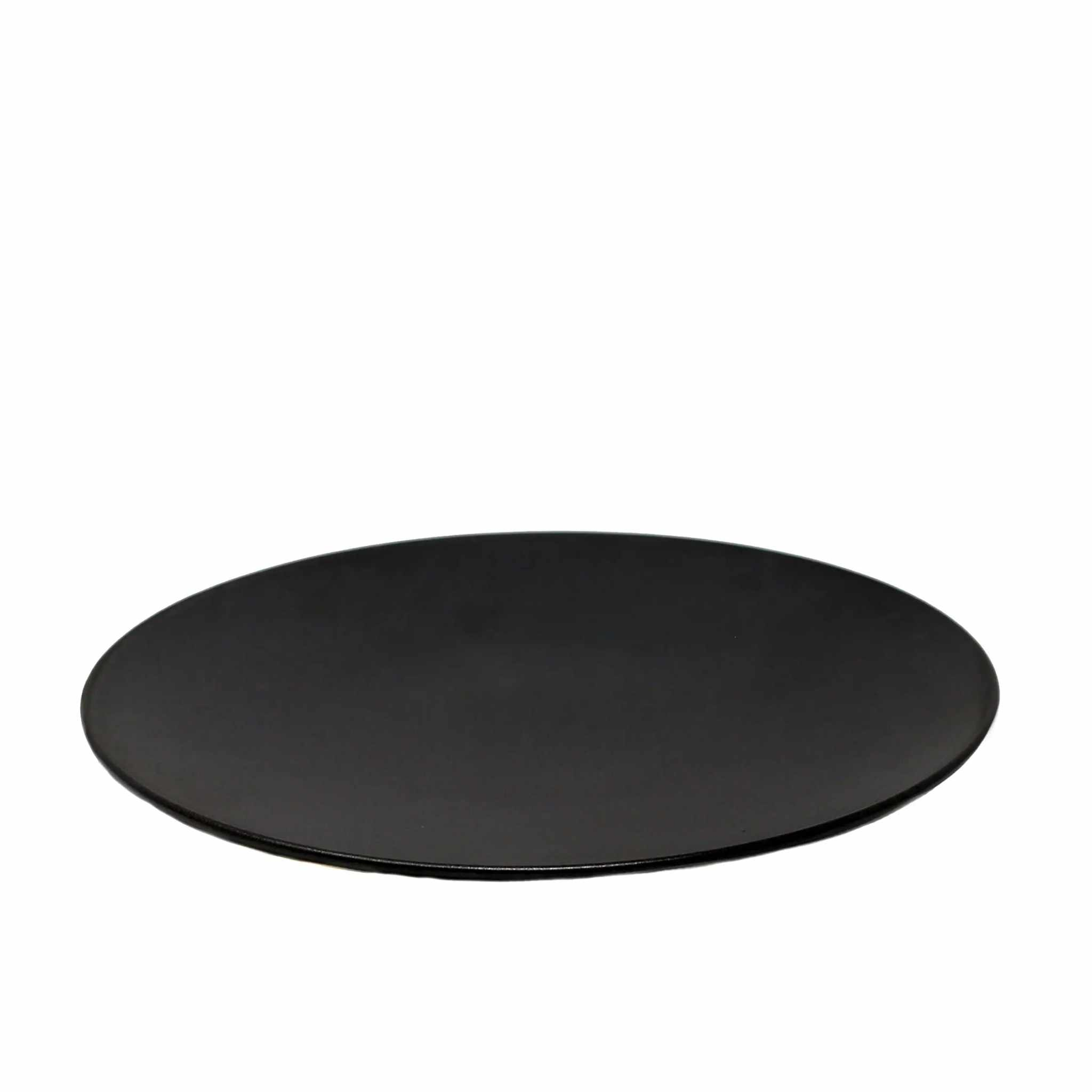 Assiette ovale Noir mat en fine porcelaine d'Égypte