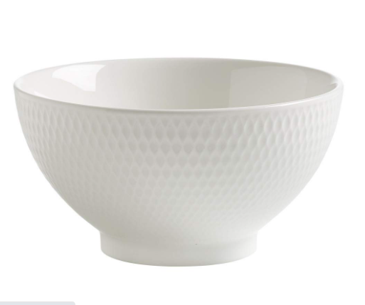 Bol à riz 15cm blanc avec motif