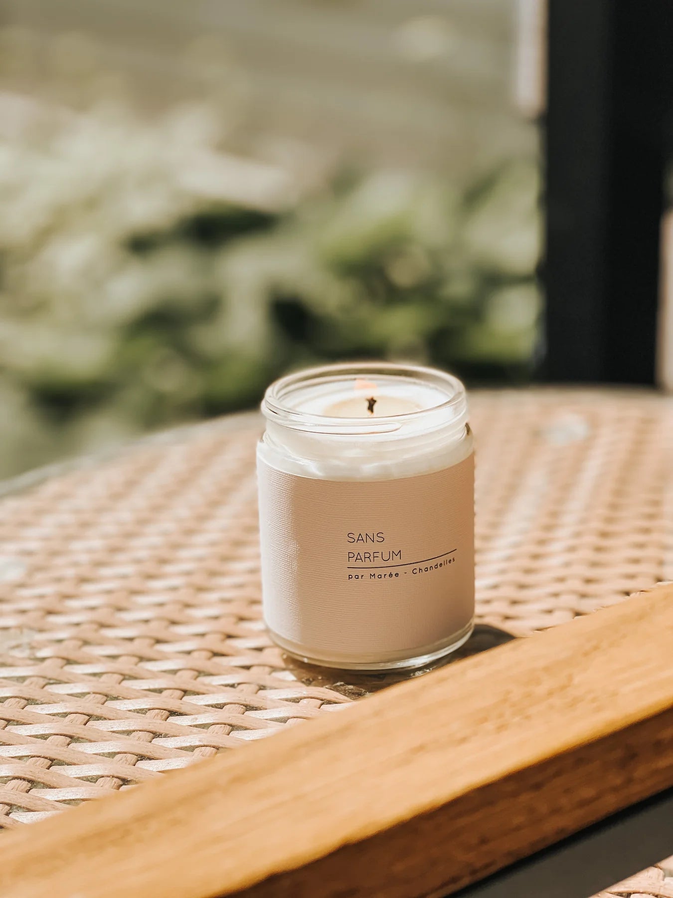 Chandelle de soya sans parfum 270 ml - Marée Chandelles