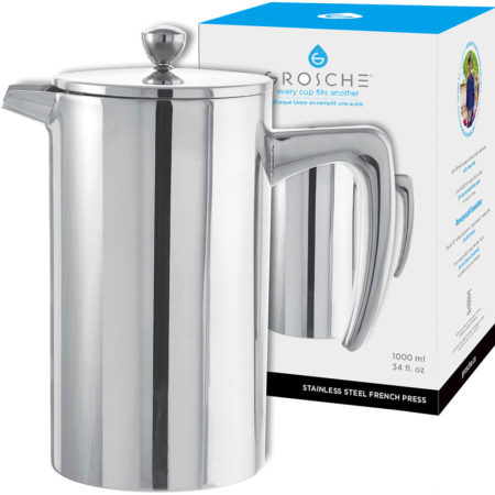 Cafetière à piston en inox Dublin 1L - Grosche