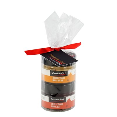 Ensemble cadeau beurre d'érable et gelée à l'érable