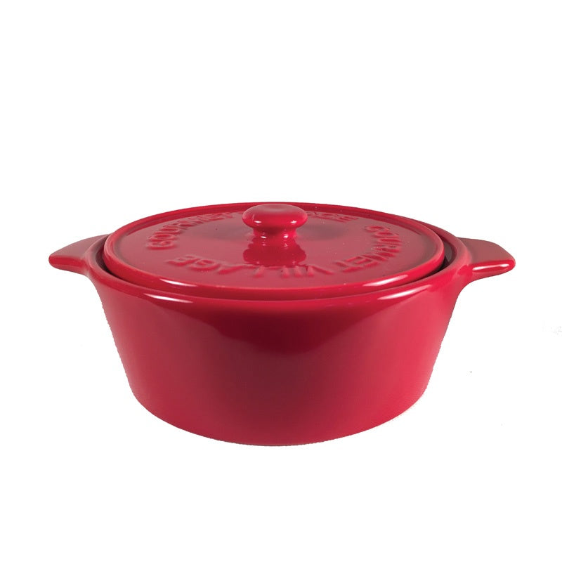 Caquelon pour brie rouge - Gourmet du Village