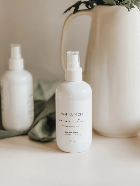 Eau de linge Ananas, pêche et coriandre 250 ml - Marée Chandelles