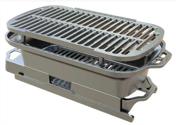 Grille en fonte Sportsman's pour le BBQ