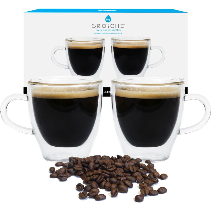 Ensemble de 2 tasses à café à double paroi 139 ml - Grosche
