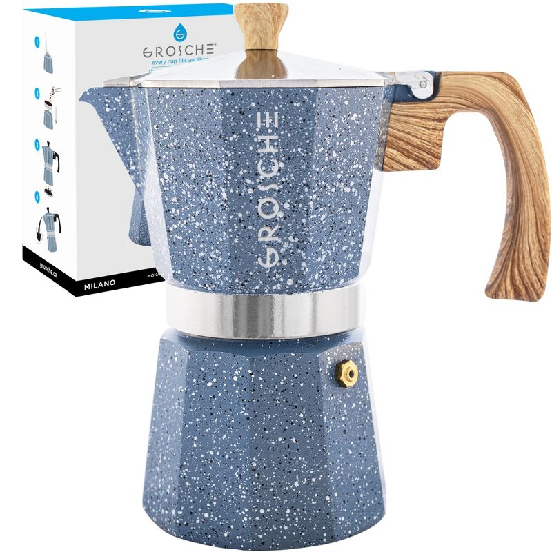 Cafetière Moka Milano Bleu indigo - Grosche