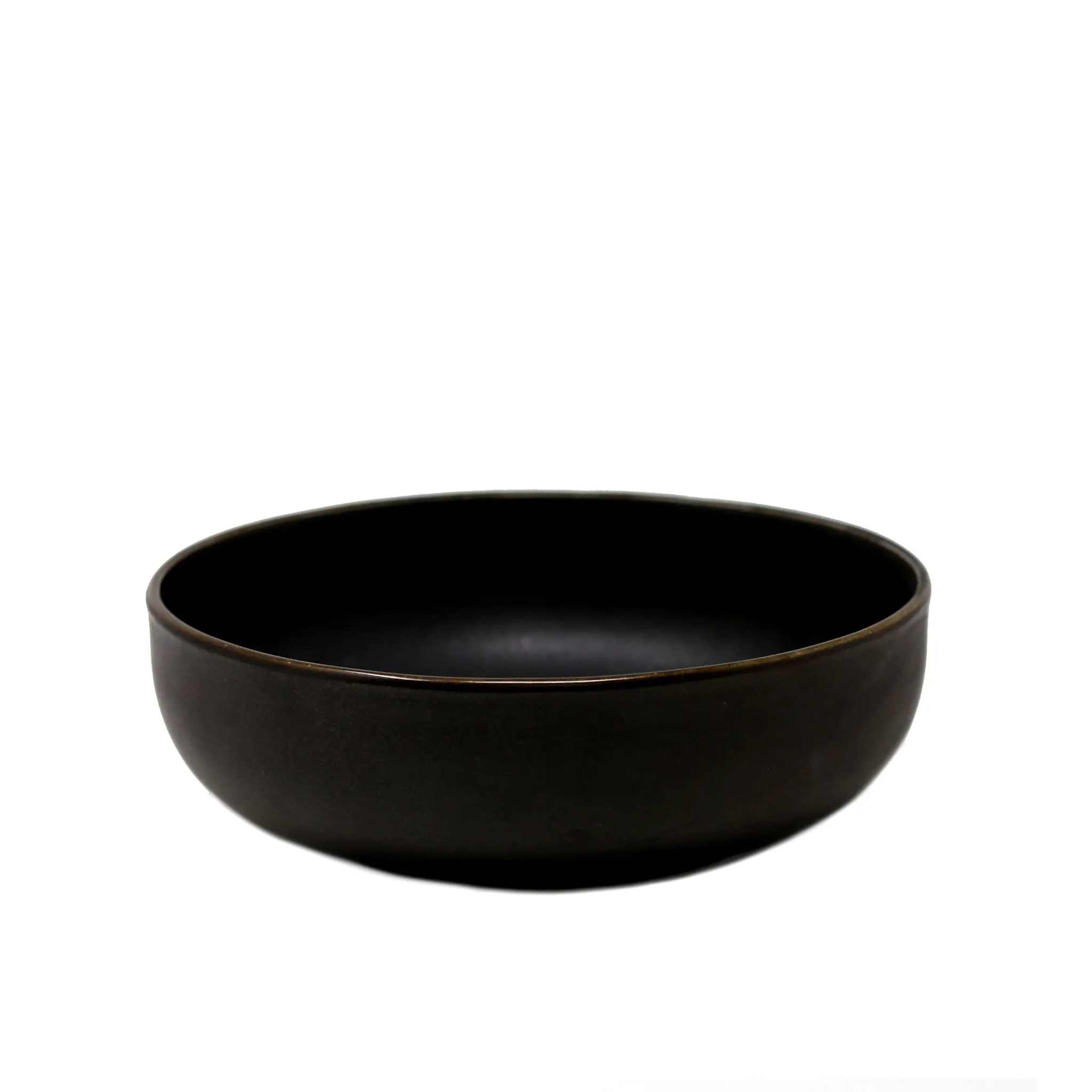 Bol Noir mat fine matte black porcelain bowl from Egypt