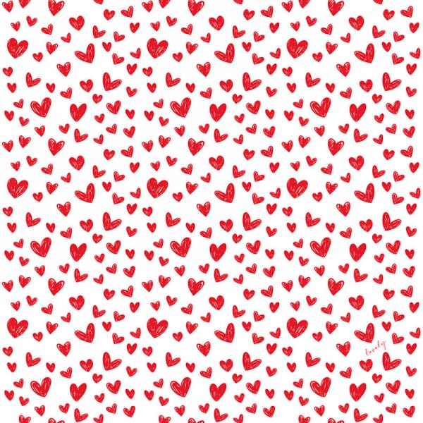 Set of 20 Heart Napkins