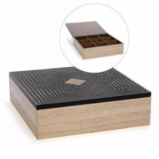 Boîte à thé motif losange