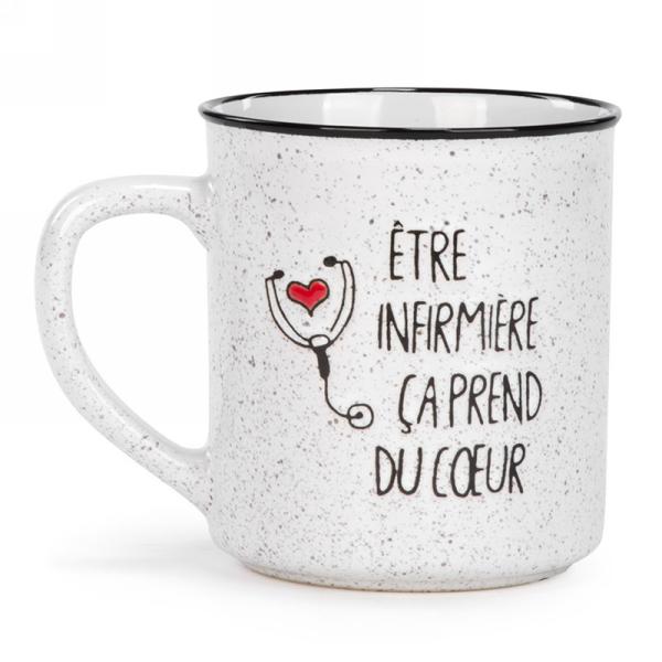 Tasse "Être infirmière ça prend du cœur"