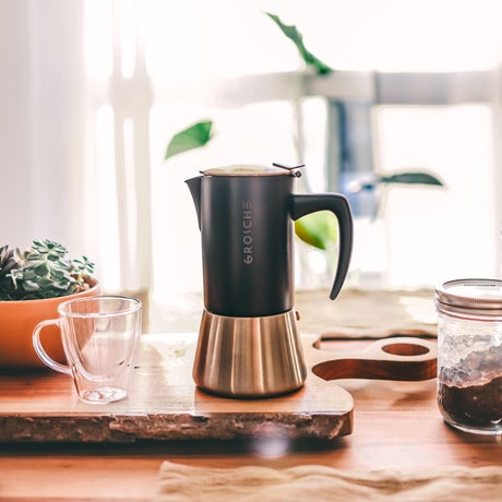 Machine à espresso Milano Inox noir- Grosche