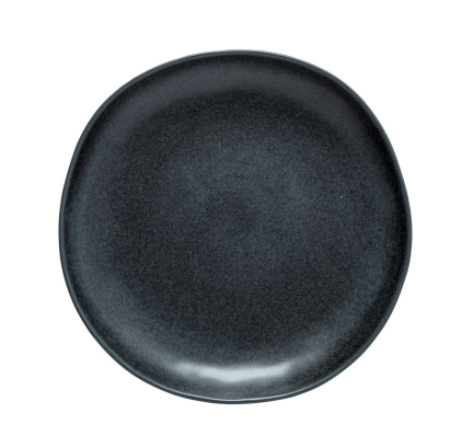 Assiette en grès Livia Noir mat 28cm