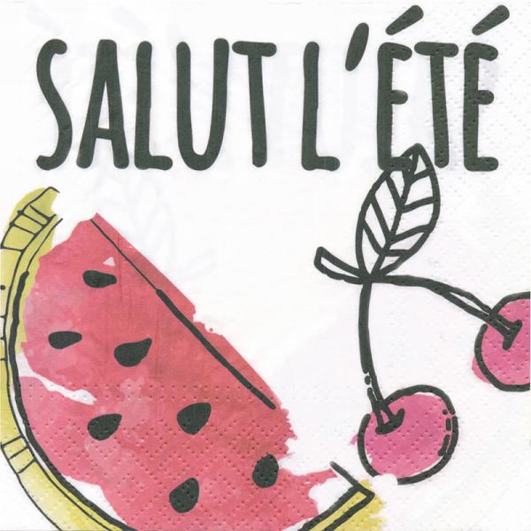 Ensemble de 20 napkins Salut l'été