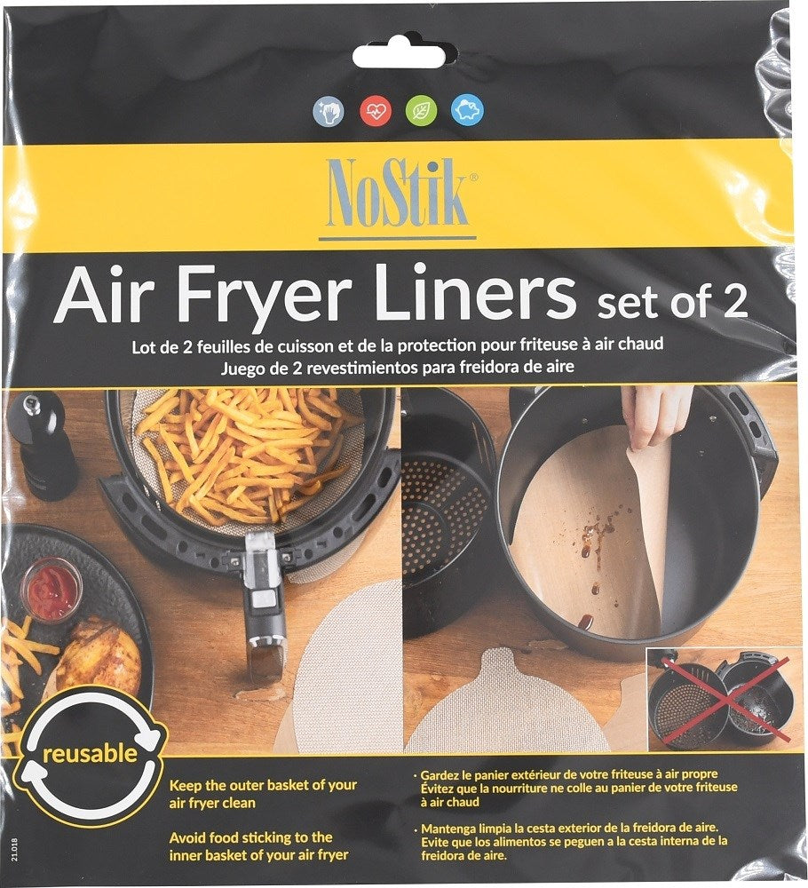 Set of 2 air fryer baking sheets 23.5 x 9.25cm