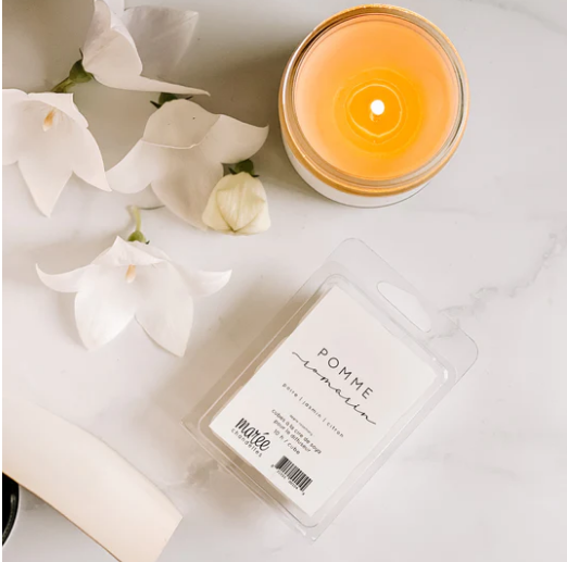 Cubes de cire de soya Pomme et romarin - Marée Chandelles