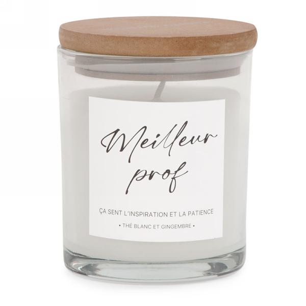 Chandelle "Meilleur prof" Thé blanc et gingembre