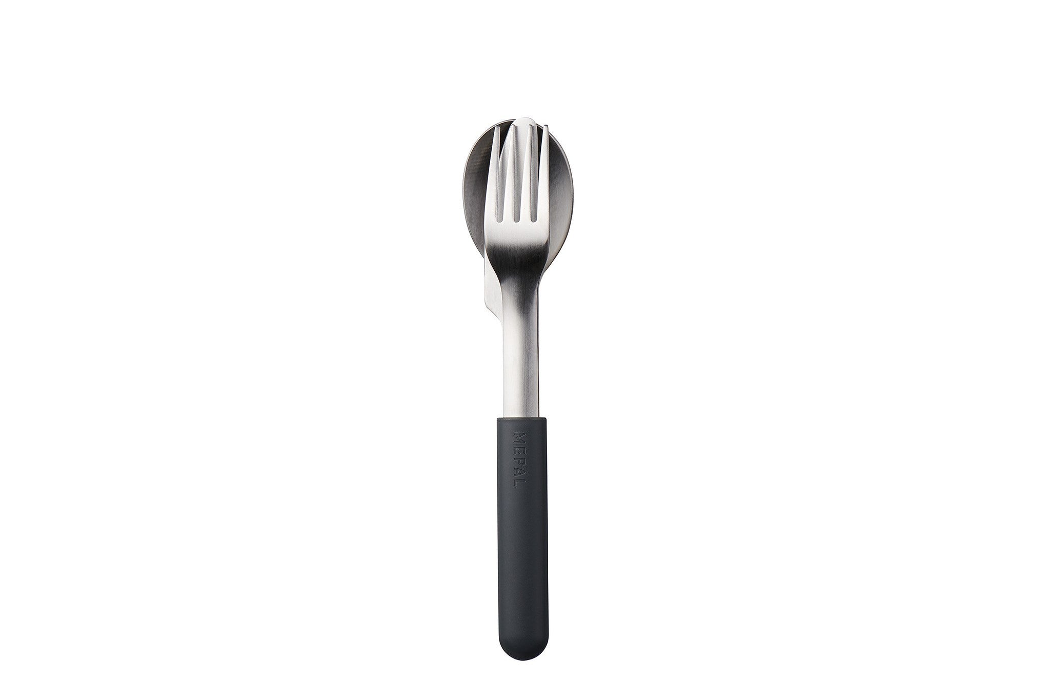 Set of 3 utensils with holder Black