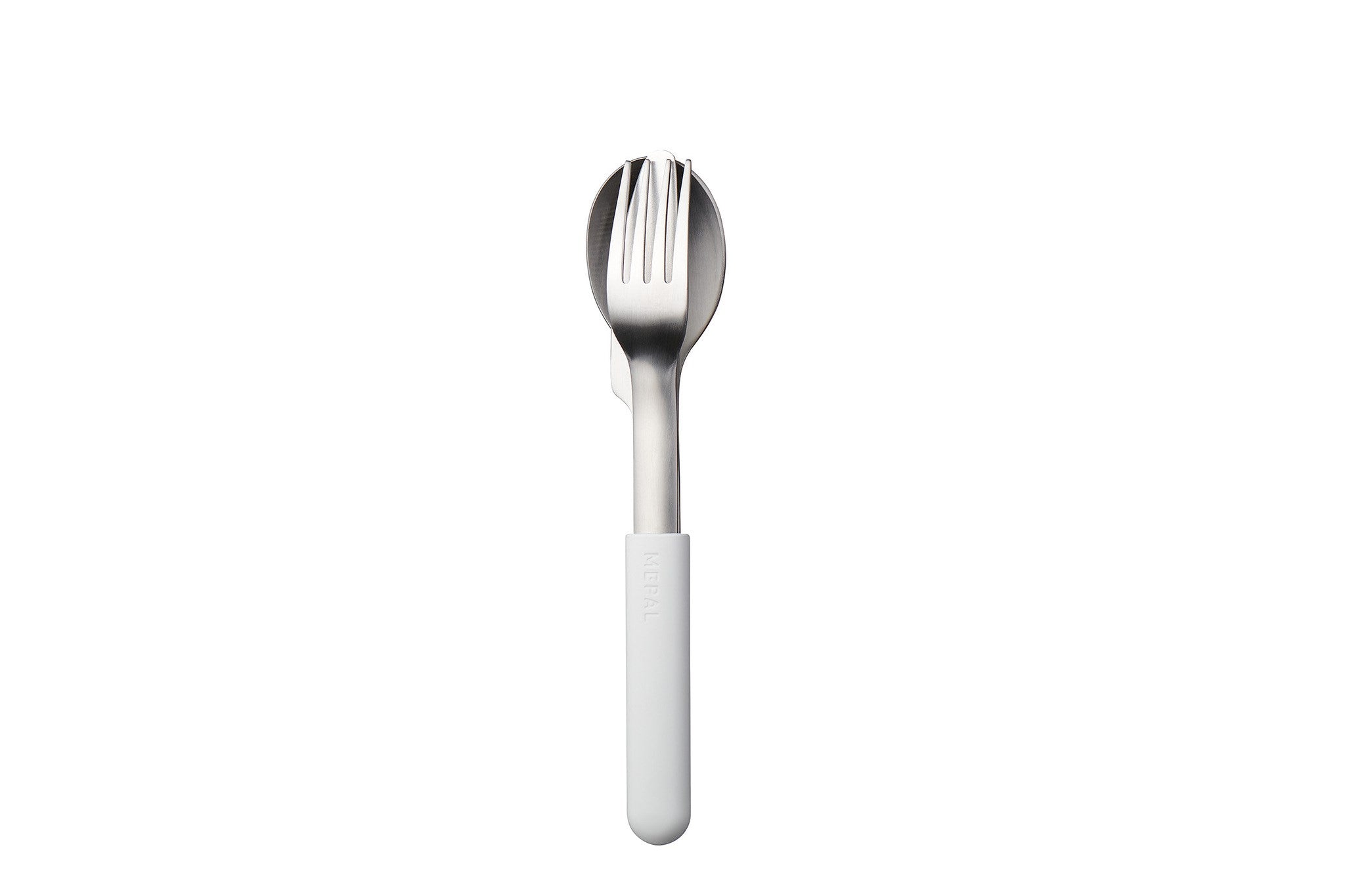 Set of 3 utensils with holder White