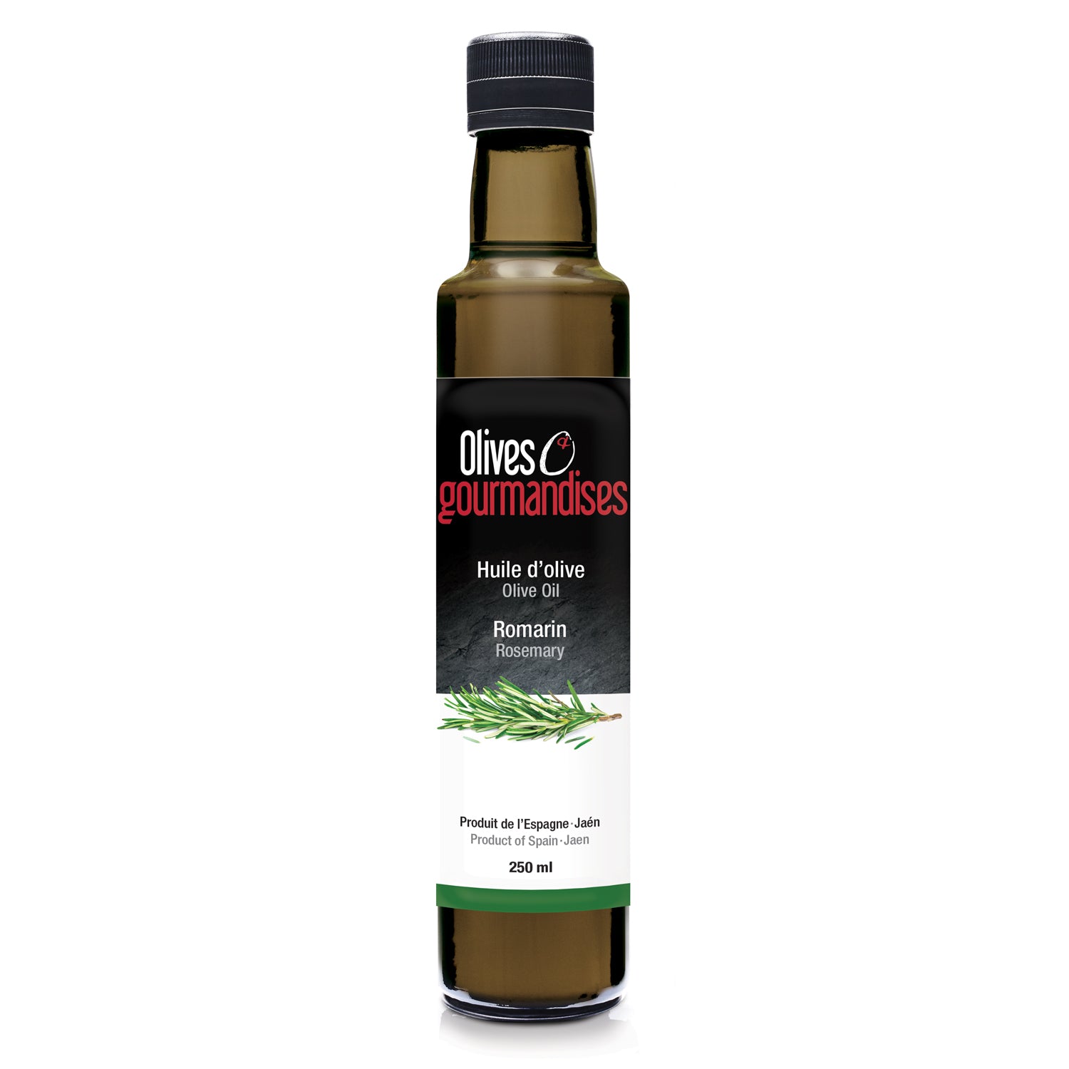 Huile d'olive au romarin 250ml - Olives & Gourmandises