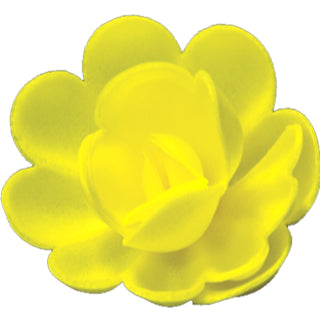 Roses françaises en azyme comestibles Jaune 36 unités