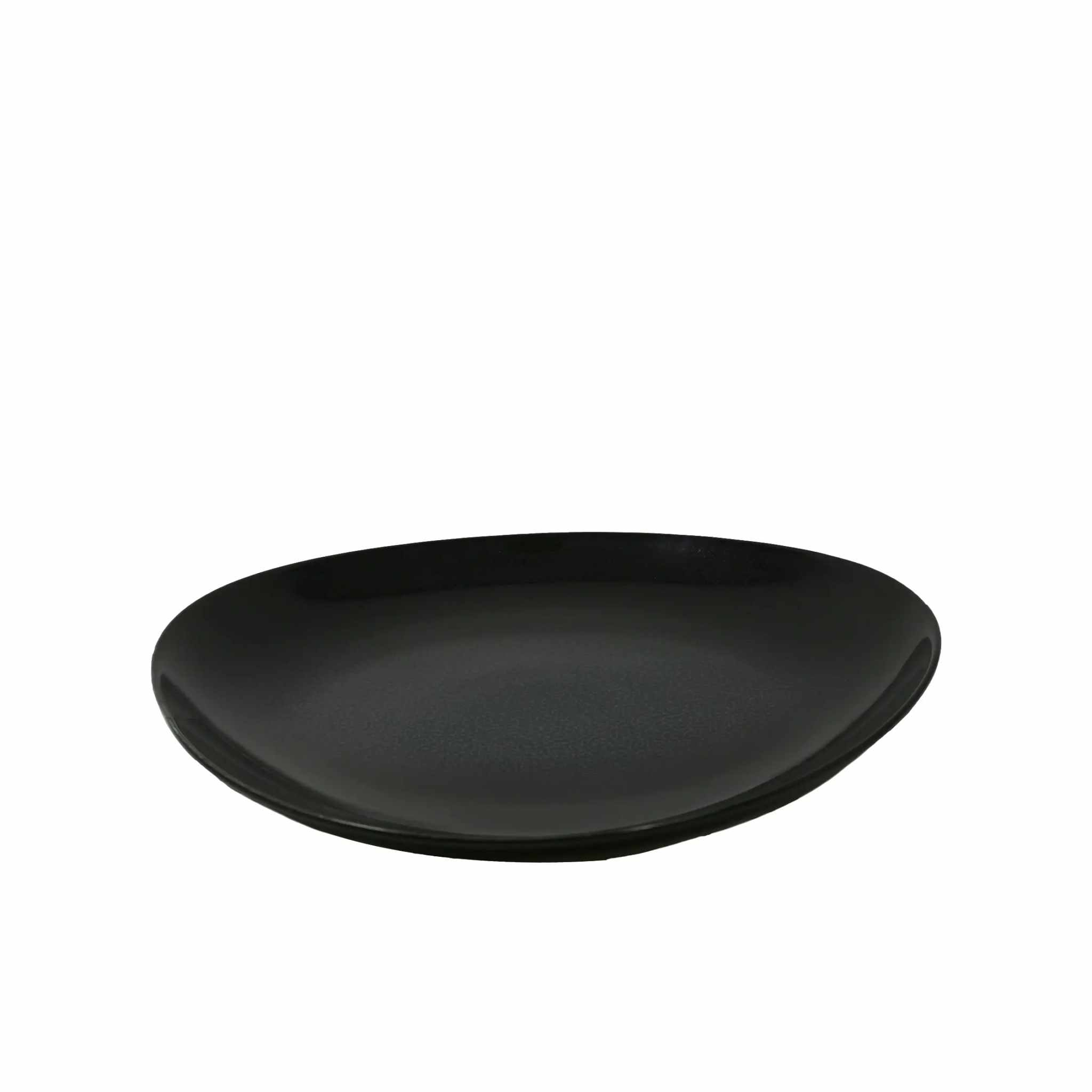 Assiette Moon black fine Egyptian porcelain plate with smooth surface