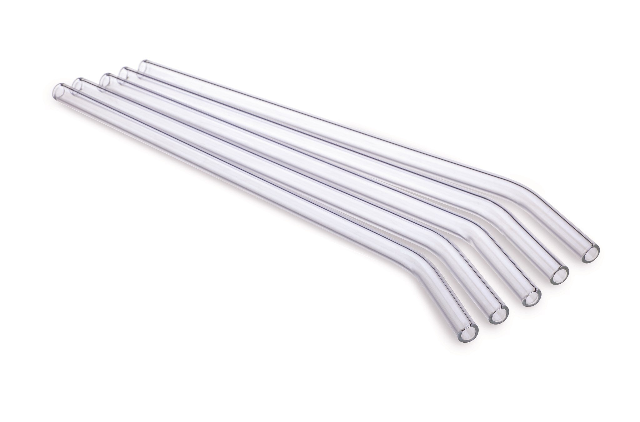 Ensemble de 6 pailles en verre 23cm et brosse