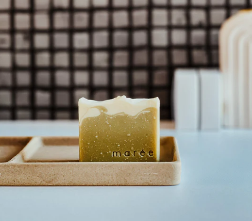 Green Tea and Cucumber Body Soap Bar 115g - Marée Candles