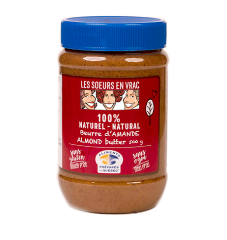 Beurre d'amande 100% naturel 500 g - Les Soeurs en vrac
